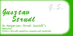 gusztav strudl business card